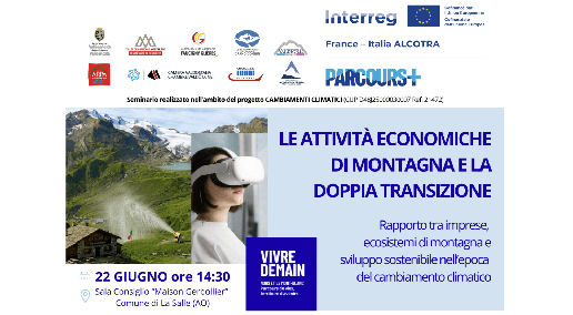 Un seminario sulle attività economiche di montagna e la doppia transizione